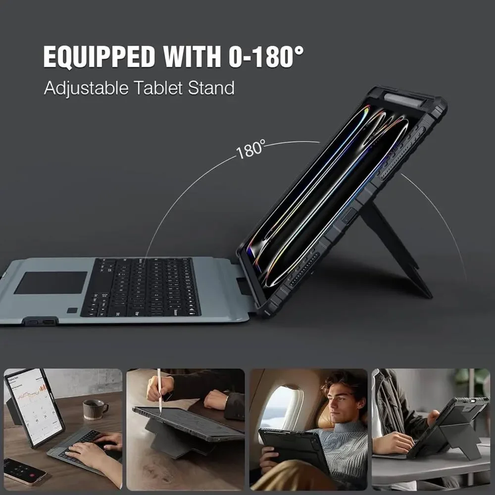 Nillkin IPad Pro 13 Inch Case With Keyboard M4 2024, Slide Camera Cover,
